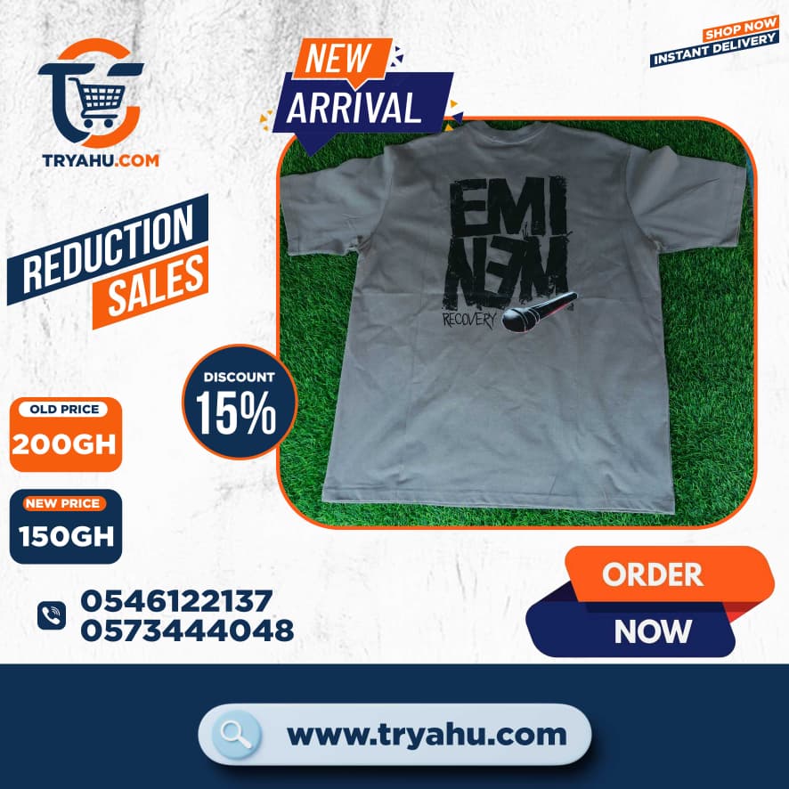 Heavy 100% Cotton T-Shirts for Men | Durable, Stylish & Comfortable | Tryahu Ghana